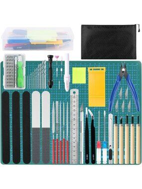 82-Piece Professional Model Tool Kit for Gundam & Plastic Models, Hobby Craft
